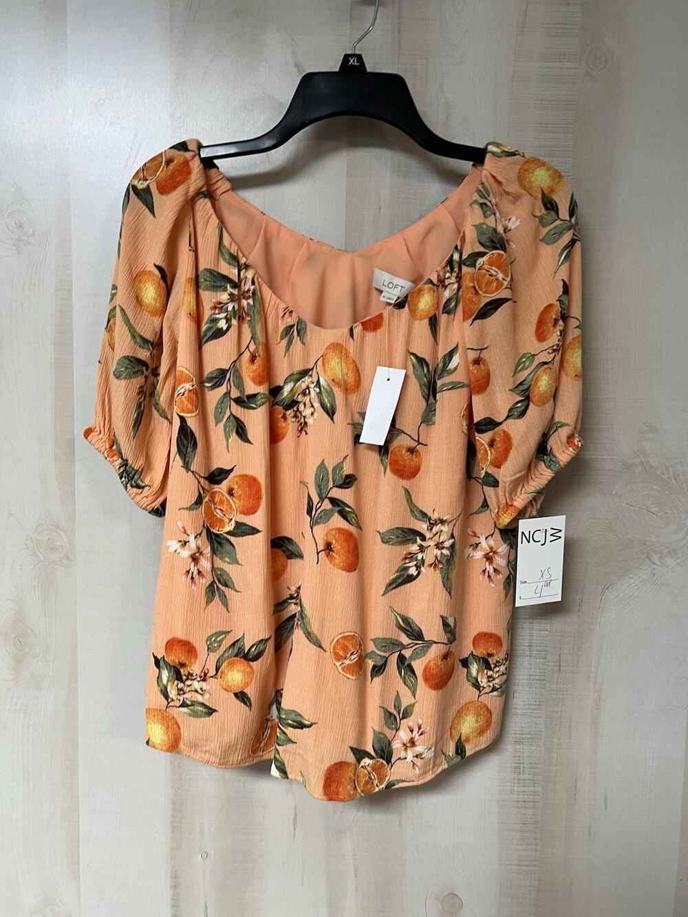 Loft Top - Orange Fruit - NWT